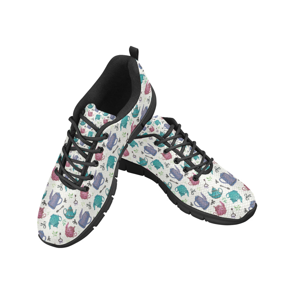Tea pots Pattern Print Design 05 Women's Sneaker Shoes