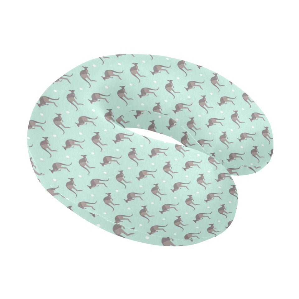 Kangaroo pattern background U-Shaped Travel Neck Pillow