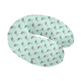 Kangaroo pattern background U-Shaped Travel Neck Pillow