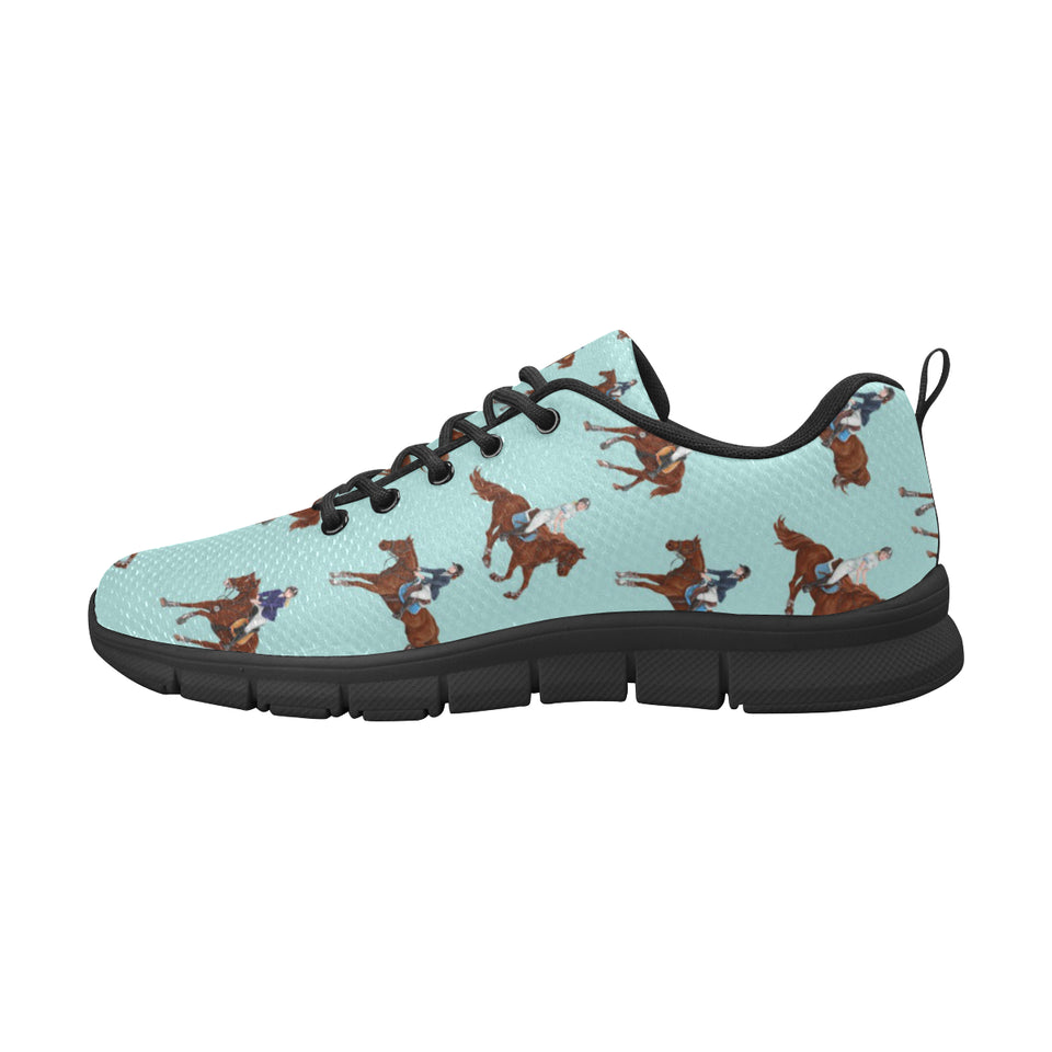 Horses running horses rider pattern Women's Sneaker Shoes