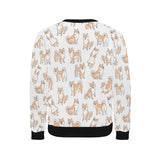 shiba inu dog pattern Men's Crew Neck Sweatshirt