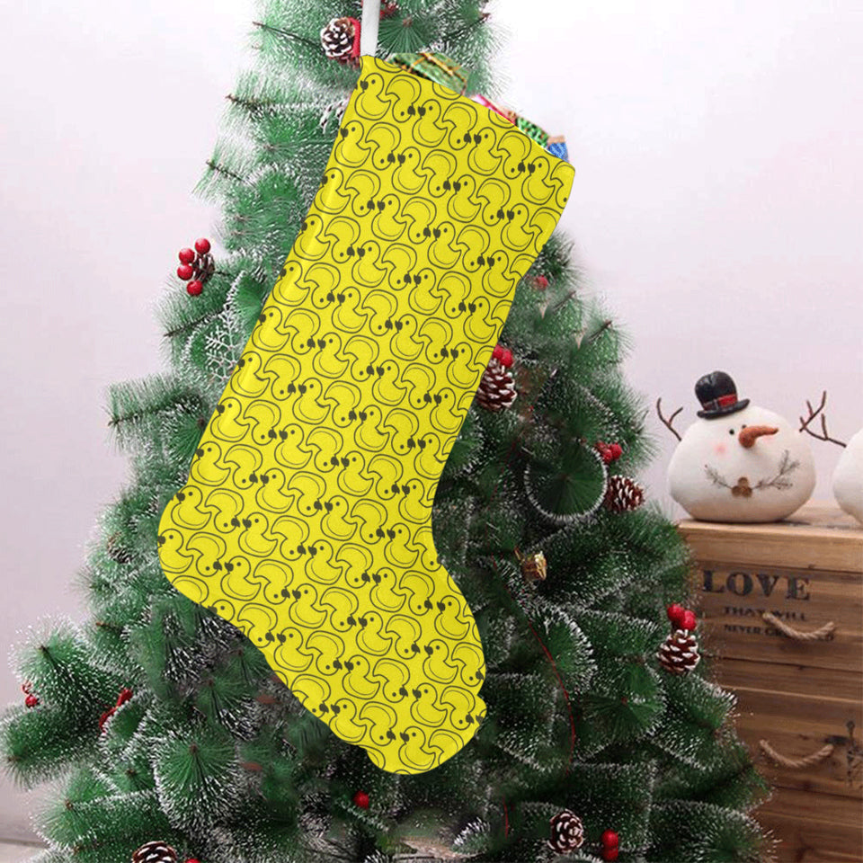 Duck Toy Pattern Print Design 02 Christmas Stocking