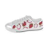 dragon fruits white background Men's Low Top Shoes White