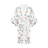 windmill pattern Women's Short Kimono Robe