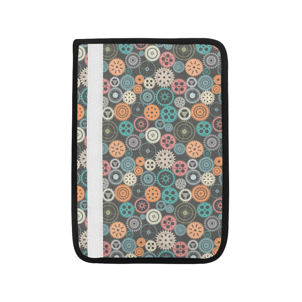 Gear Pattern Print Design 05 Car Seat Belt Cover