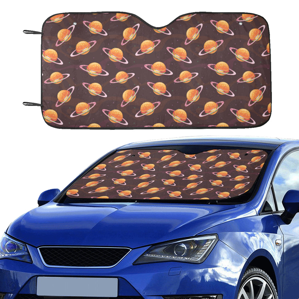 Hamburger Pattern Print Design 05 Car Sun Shade