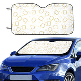 Bread Toast Pattern Print Design 01 Car Sun Shade