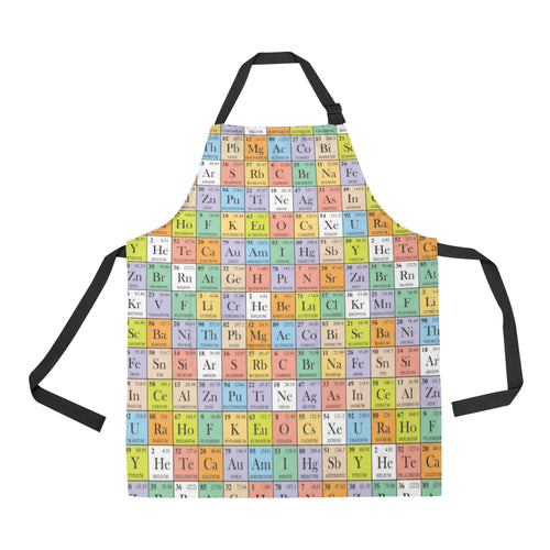 Chemistry Periodic Table Pattern Print Design 01 All Over Print Adjustable Apron