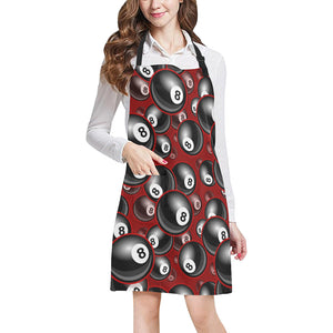 Billiard Ball Pattern Print Design 05 All Over Print Adjustable Apron