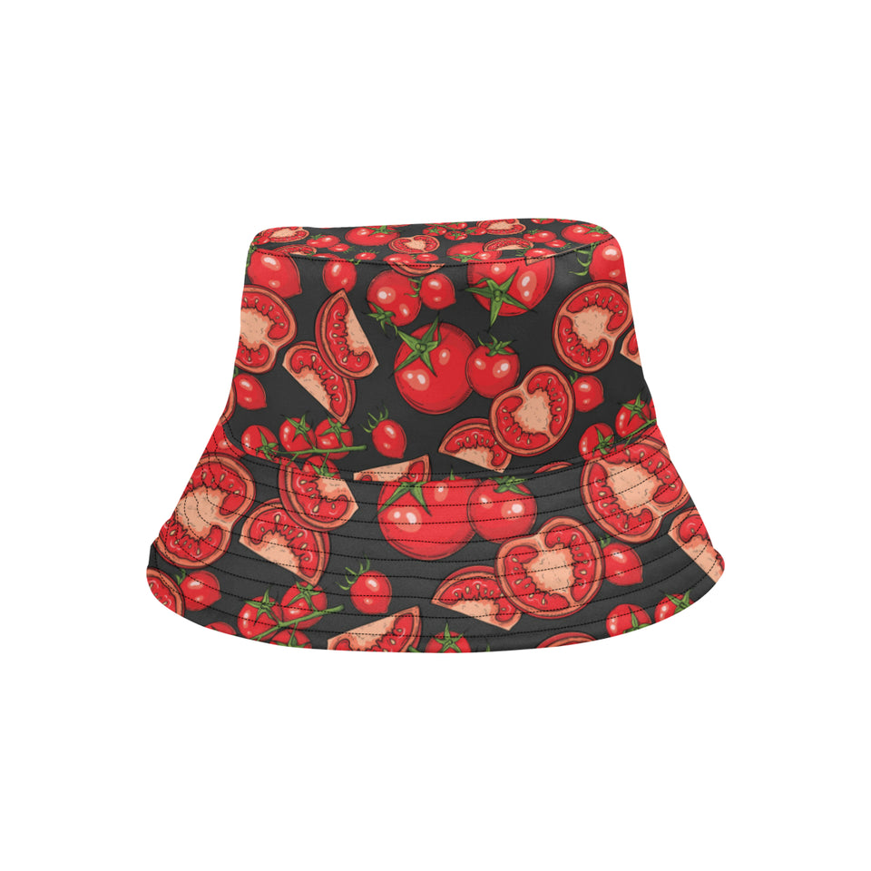 Tomato black background Unisex Bucket Hat