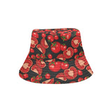 Tomato black background Unisex Bucket Hat