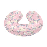 Japanese crane rose pattern U-Shaped Travel Neck Pillow