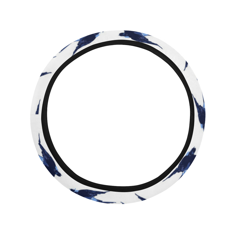 Swallow Pattern Print Design 03 Car Steering Wheel Cover