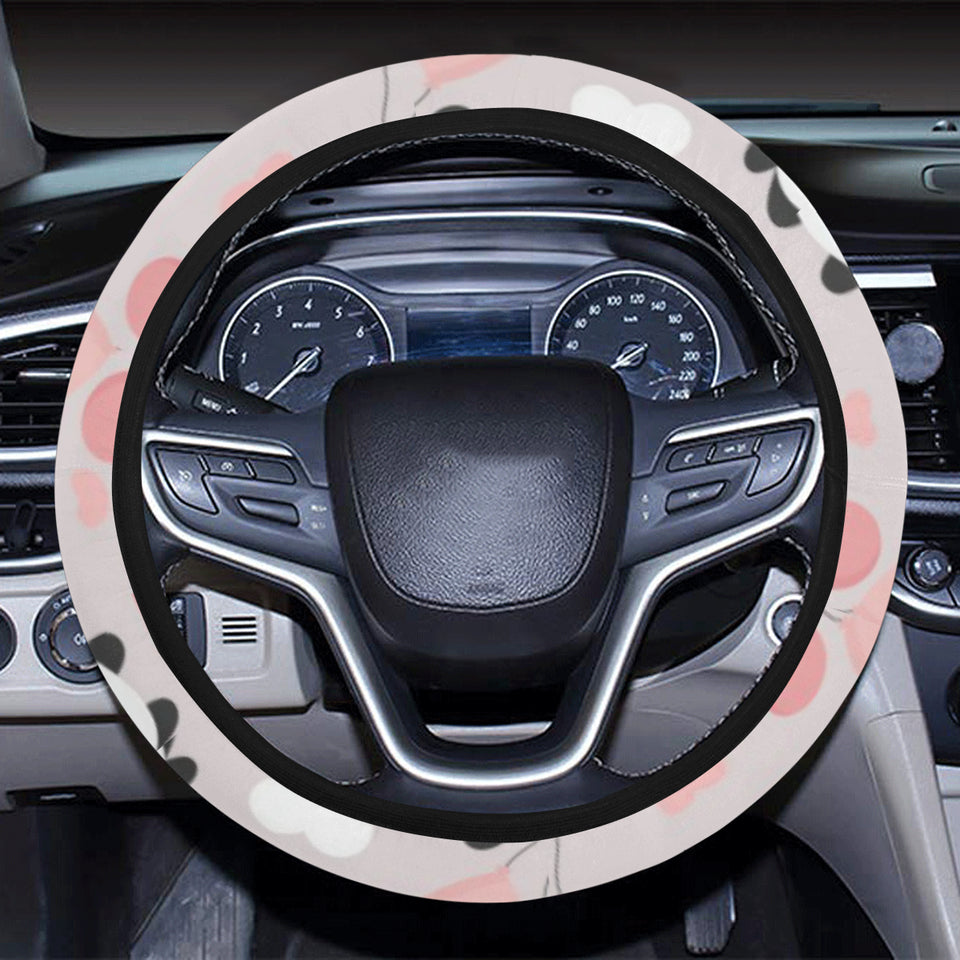 Cute panda ballon heart pattern Car Steering Wheel Cover