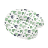 Chameleon lizard succulent plant pattern U-Shaped Travel Neck Pillow