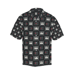 Piano Pattern Print Design 05 Men's All Over Print Hawaiian Shirt (Model T58)