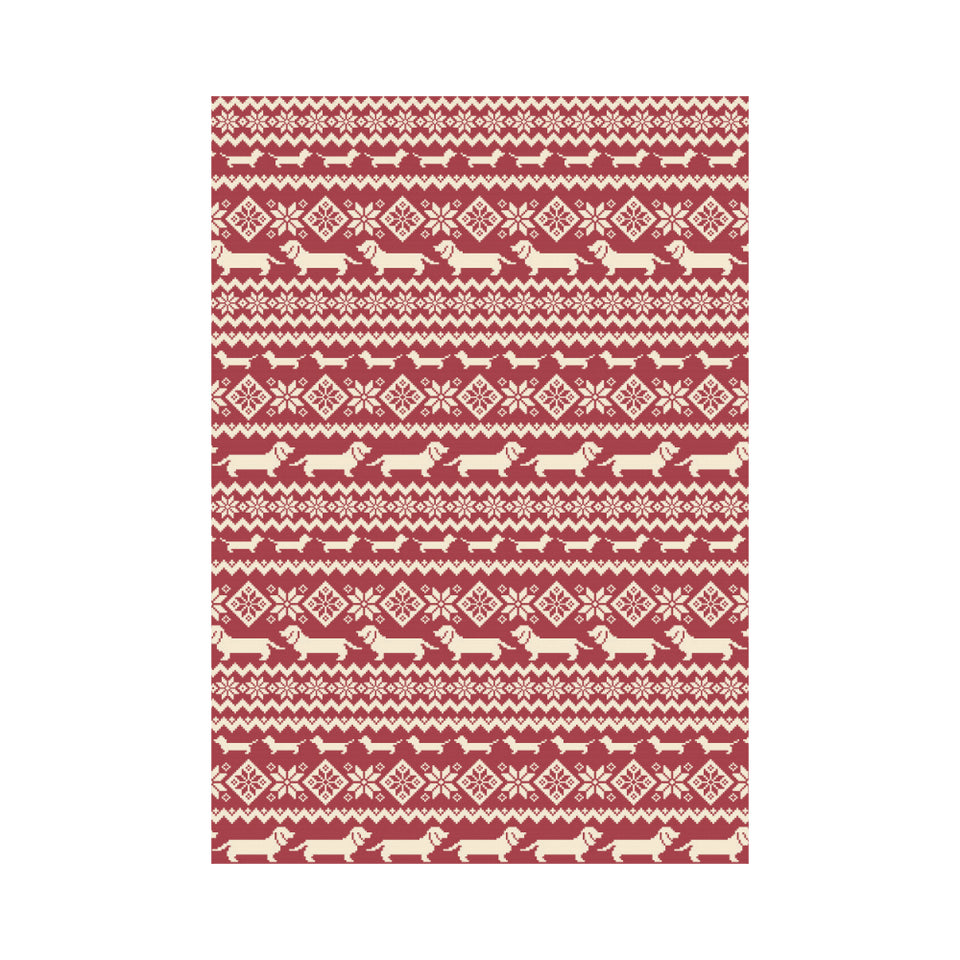 Dachshund Nordic pattern House Flag Garden Flag