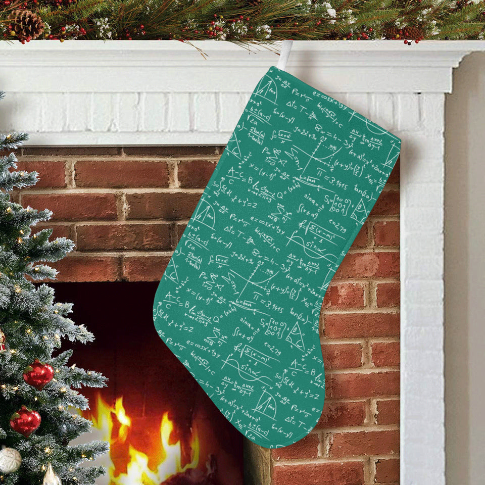Math Pattern Print Design 01 Christmas Stocking