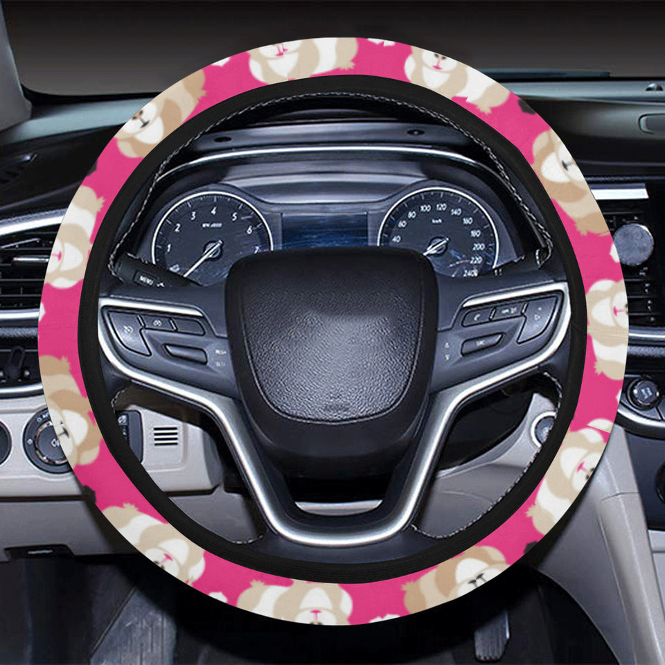 Guinea Pig Pattern Print Design 01 Car Steering Wheel Cover
