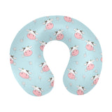 Cute cow flower pattern U-Shaped Travel Neck Pillow