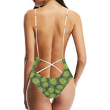 Hop pattern Hop cone background Women's One-Piece Swimsuit