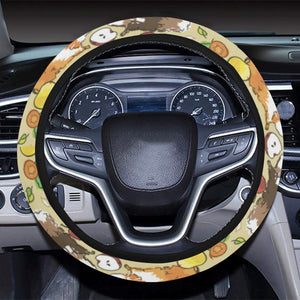 Guinea Pig Pattern Print Design 04 Car Steering Wheel Cover
