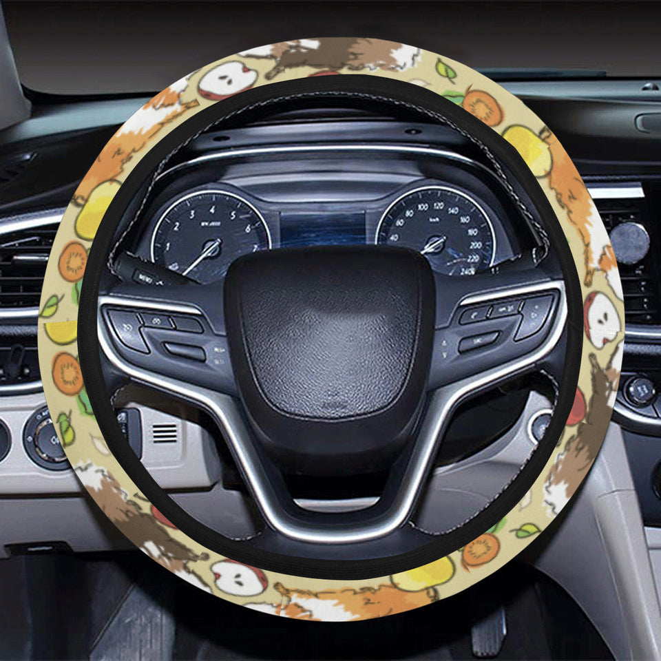 Guinea Pig Pattern Print Design 04 Car Steering Wheel Cover