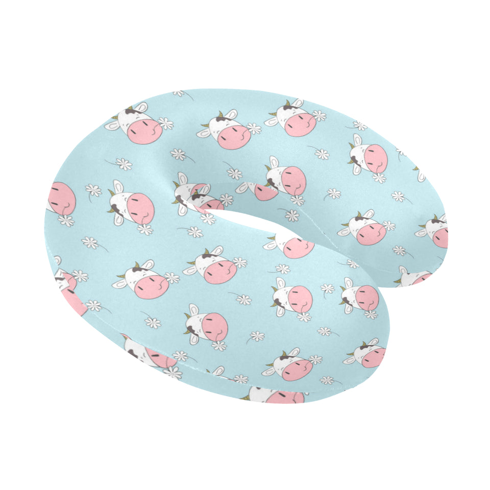 Cute cow flower pattern U-Shaped Travel Neck Pillow