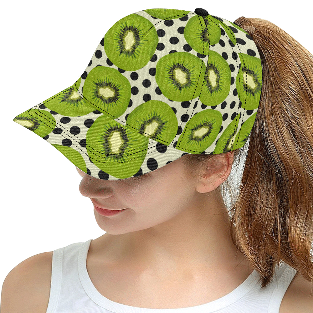 kiwi black dot background All Over Print Snapback Cap