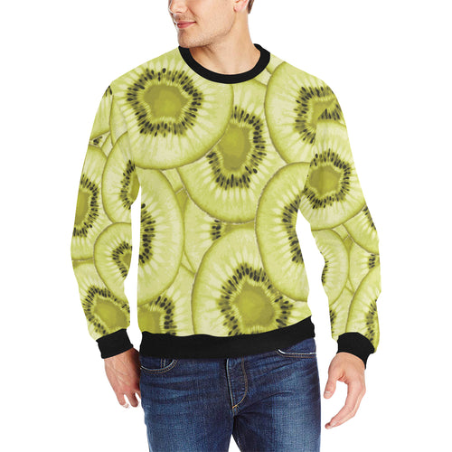 Sliced kiwi pattern Men's Crew Neck Sweatshirt