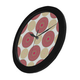 Circle indian pattern Elegant Black Wall Clock