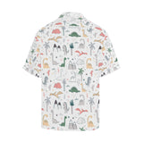 Cute cartoon dinosaurs tree pattern Men's All Over Print Hawaiian Shirt