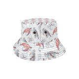 Watercolor sea turtle jellyfish pattern Unisex Bucket Hat