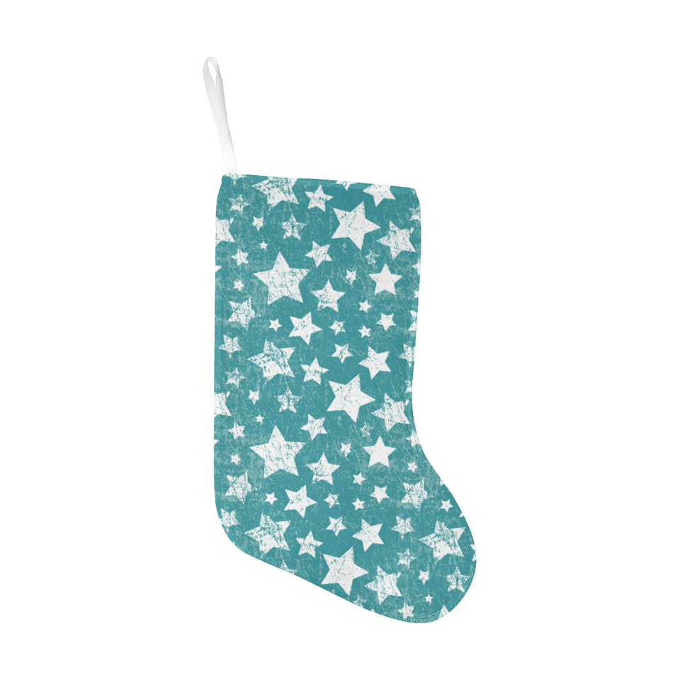 Vintage star pattern Christmas Stocking