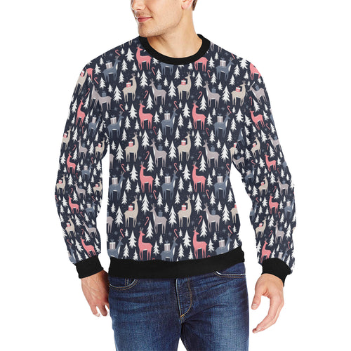 Deers Winter Christmas pattern Men's Crew Neck Sweatshirt