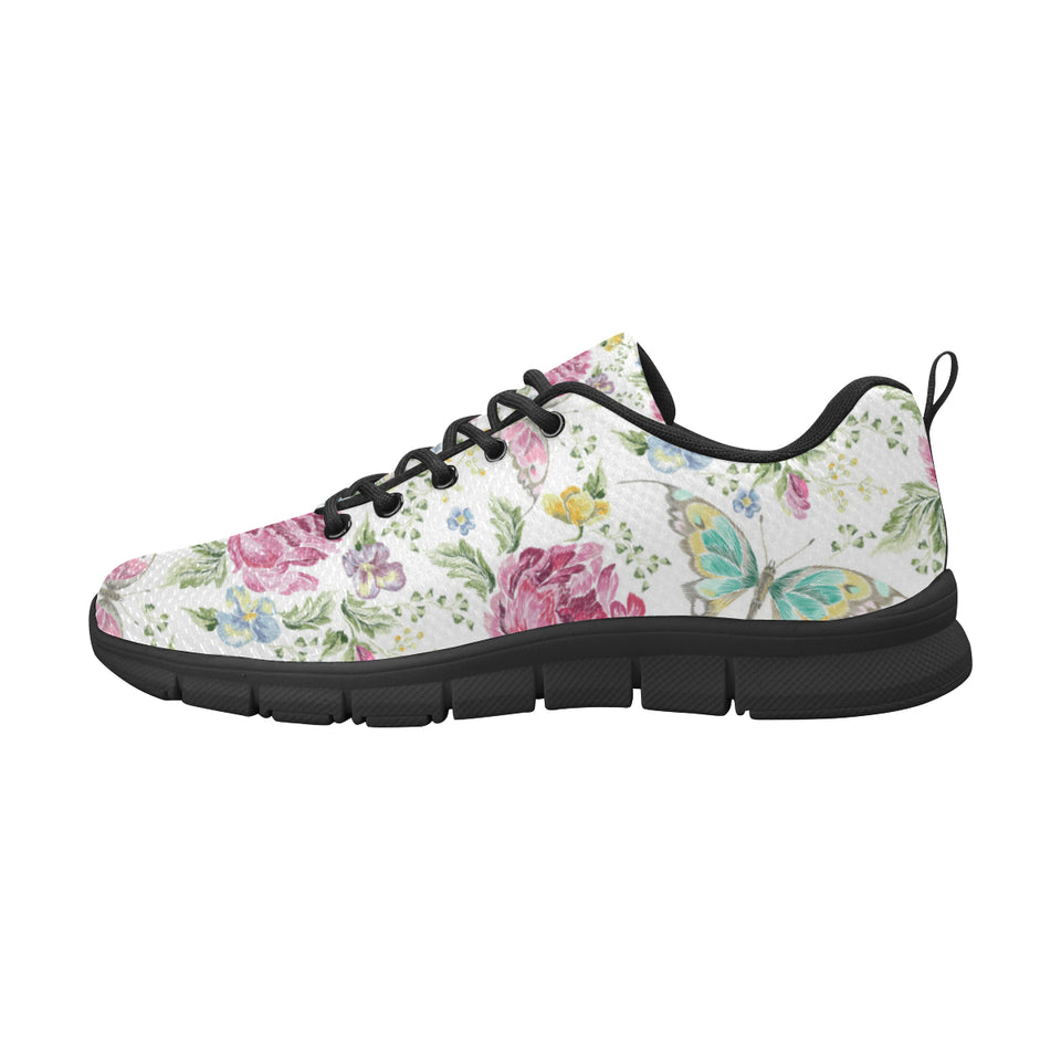 Hand drawn butterfly rose Men's Sneaker Shoes