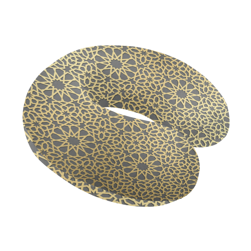 arabic star gold pattern U-Shaped Travel Neck Pillow