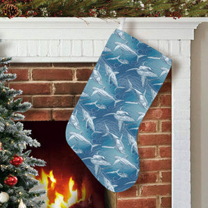 Shark hand drawn Christmas Stocking