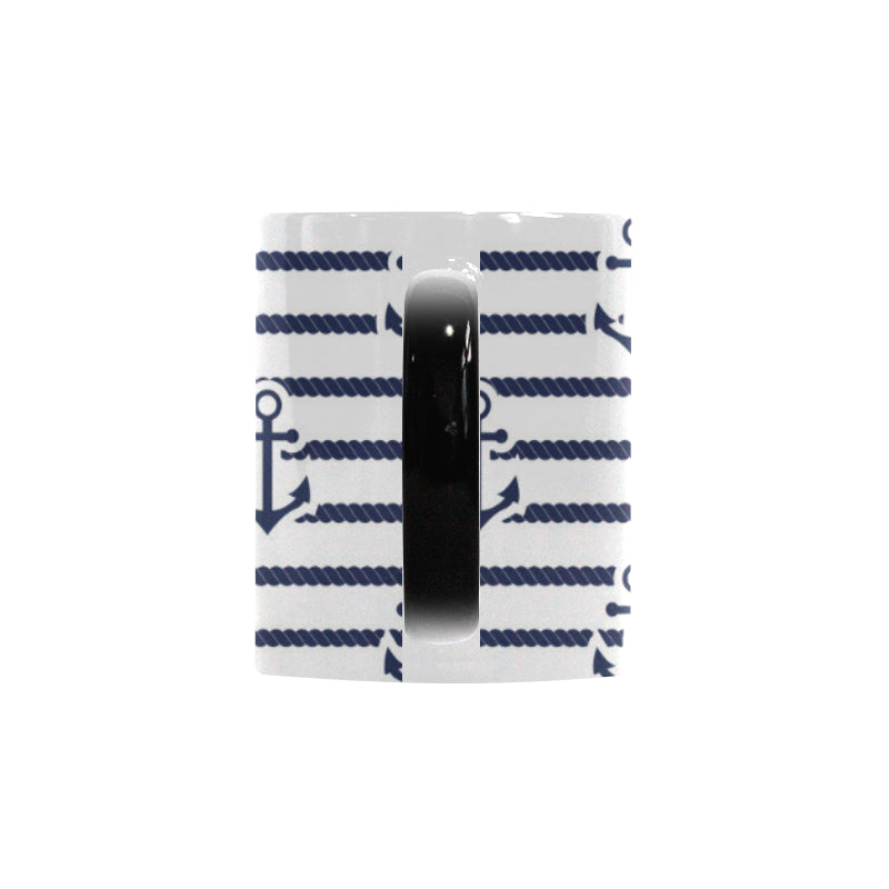 Anchor rope nautical  pattern Morphing Mug Heat Changing Mug