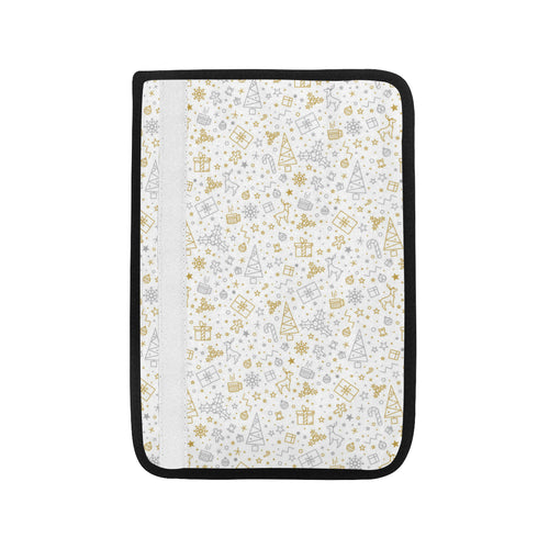 Christmas tree Christmas element Silver gold patte Car Seat Belt Cover