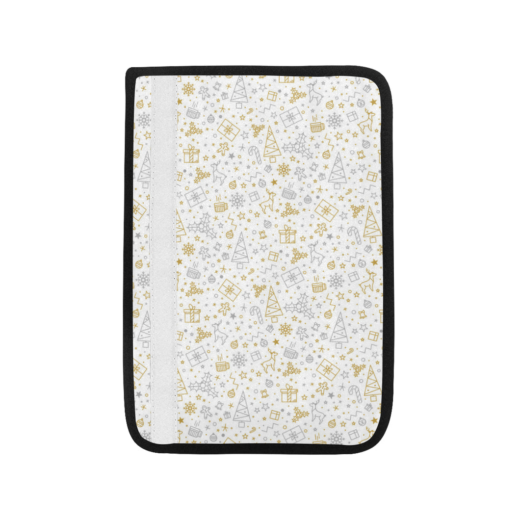 Christmas tree Christmas element Silver gold patte Car Seat Belt Cover