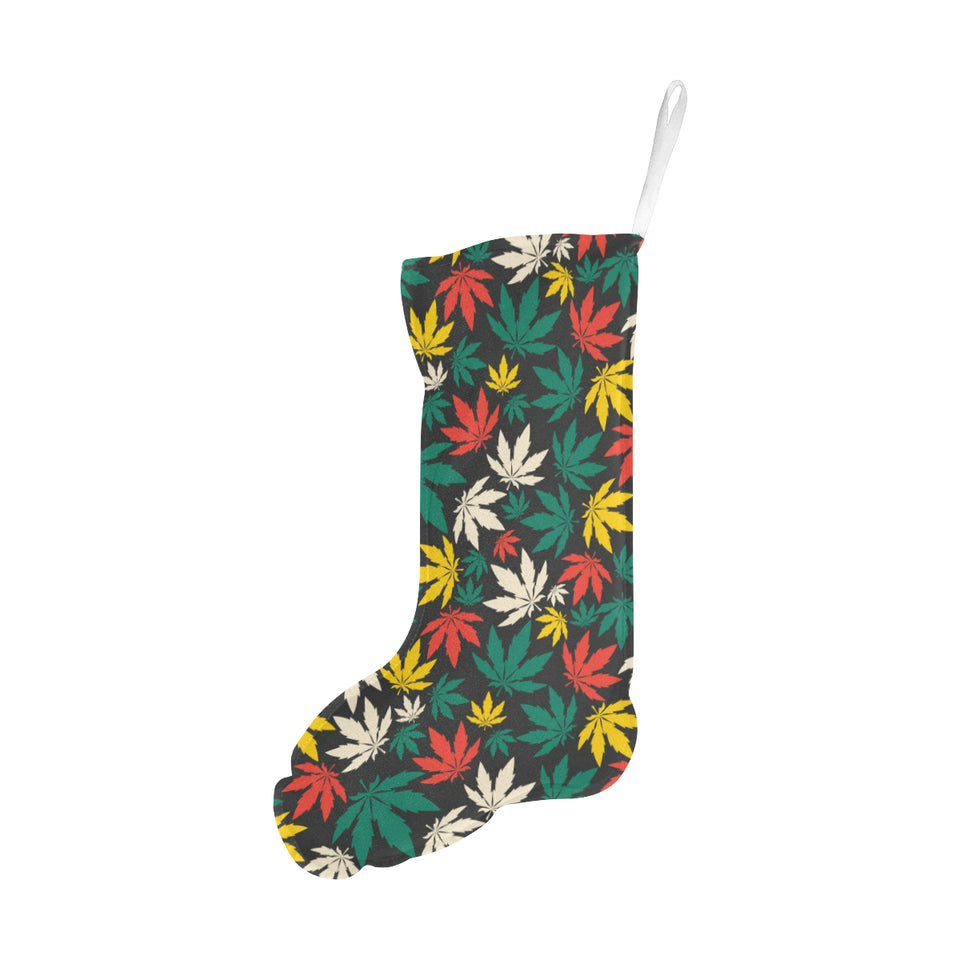 Canabis Marijuana Weed Pattern Print Design 02 Christmas Stocking