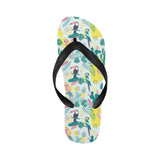 Cute parrot toucan flamingo cactus exotic leaves p Unisex Flip Flops