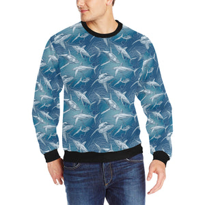 Shark hand drawn Men's Crew Neck Sweatshirt