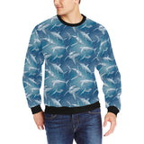 Shark hand drawn Men's Crew Neck Sweatshirt