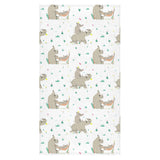 Cute Rhino pattern background Bath Towel