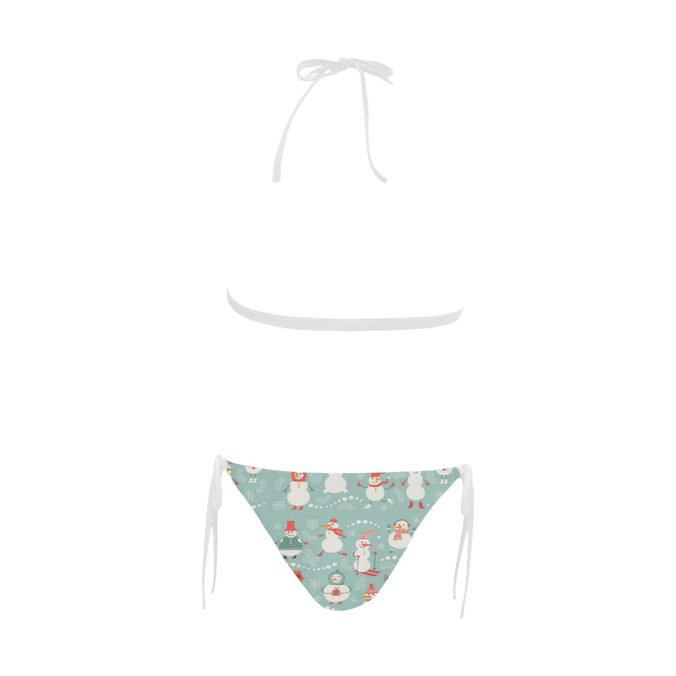 Cute snowman pattern Sexy Bikinis Two-Piece Swimsuits