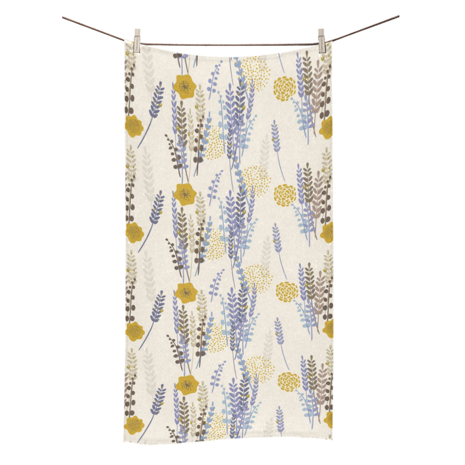 Lavender modern pattern blackground Bath Towel