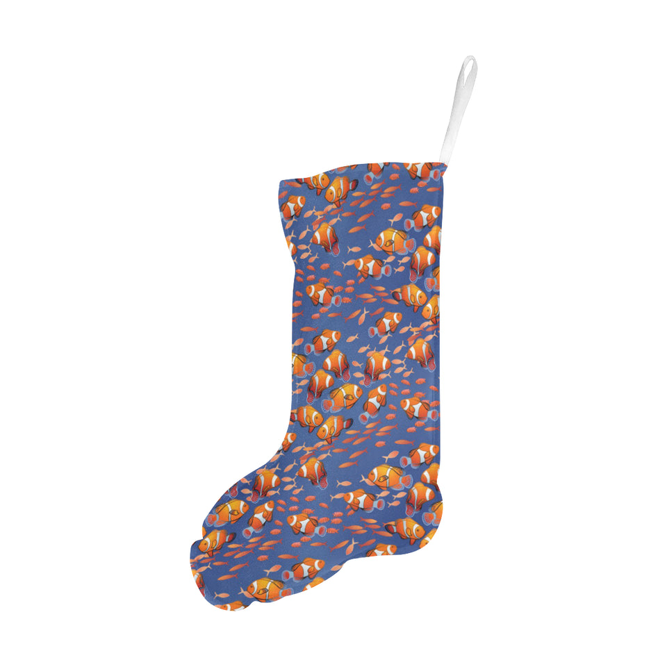 Clown Fish Pattern Print Design 04 Christmas Stocking