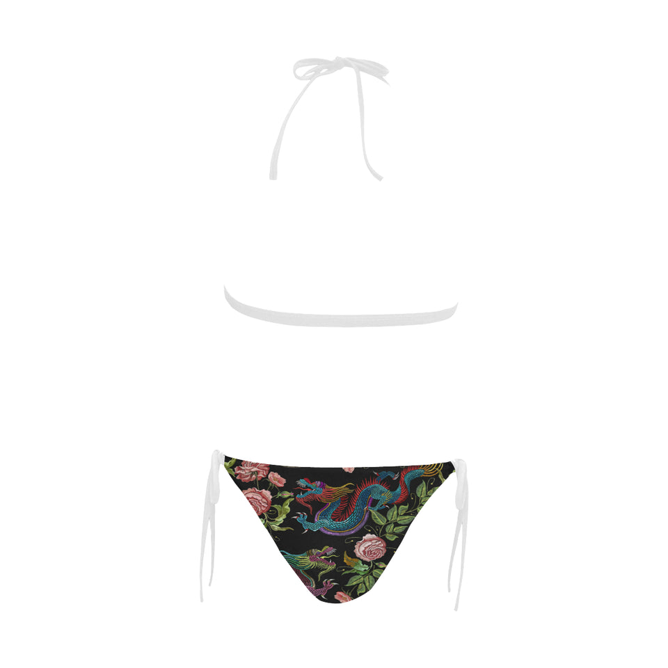 Dragons flower pattern Sexy Bikinis Two-Piece Swimsuits